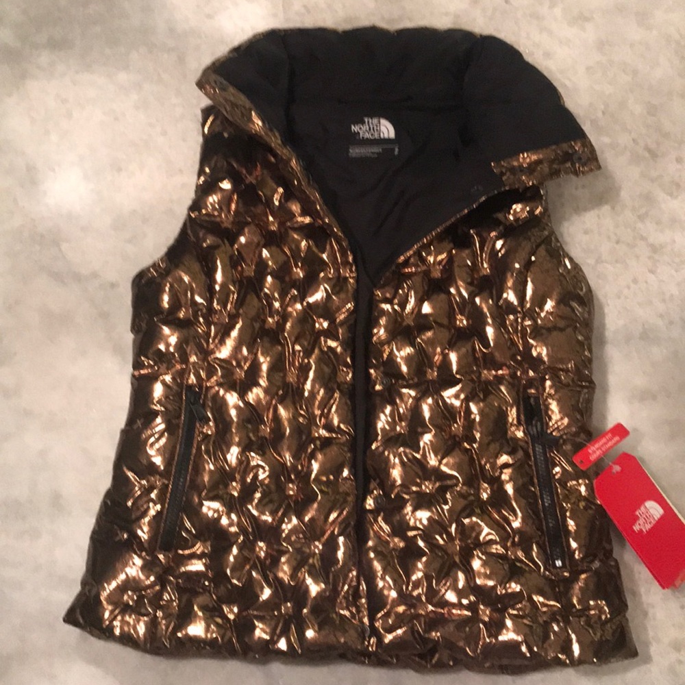 The North Face copper puffy vest